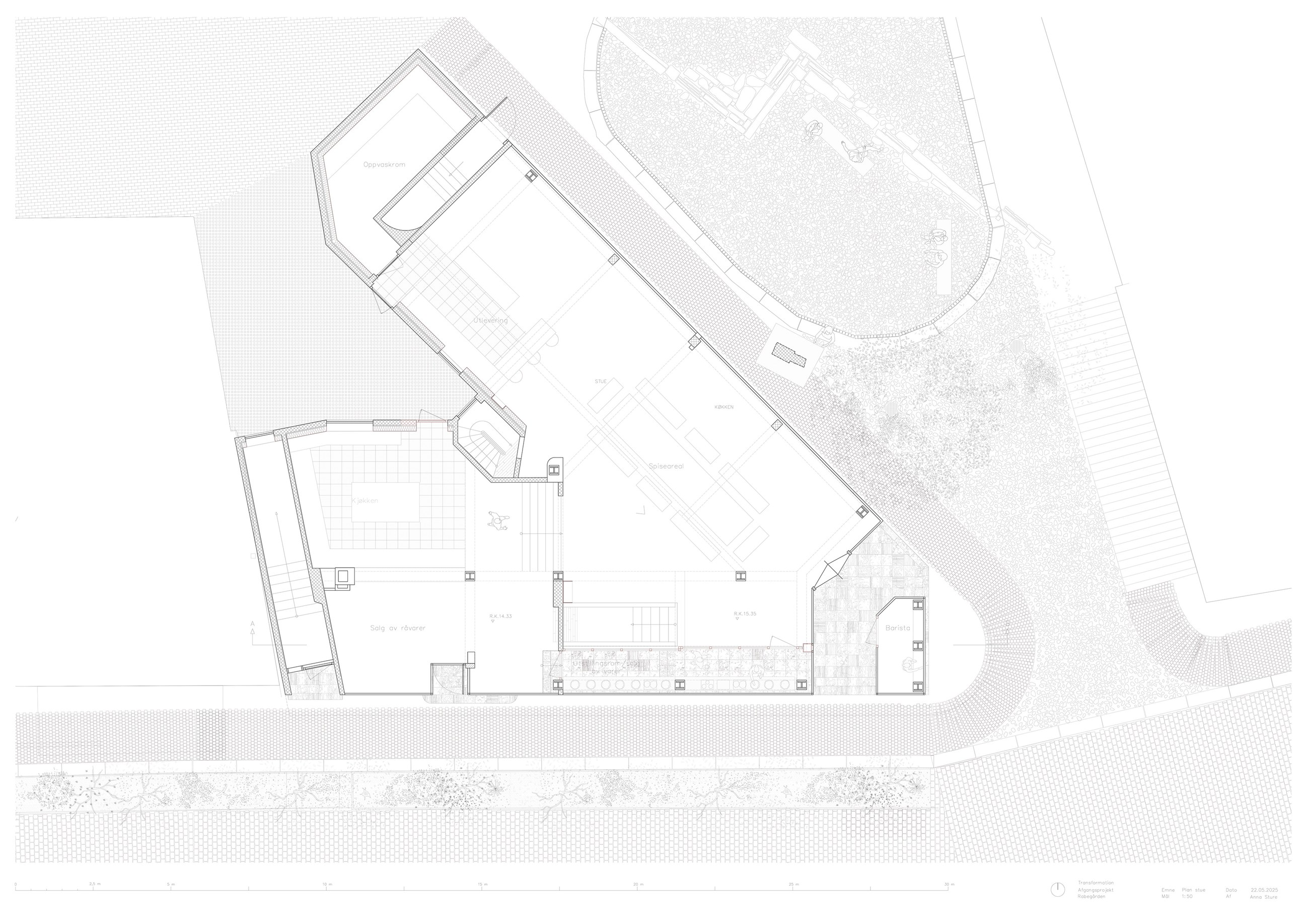Plan / stue 1:50